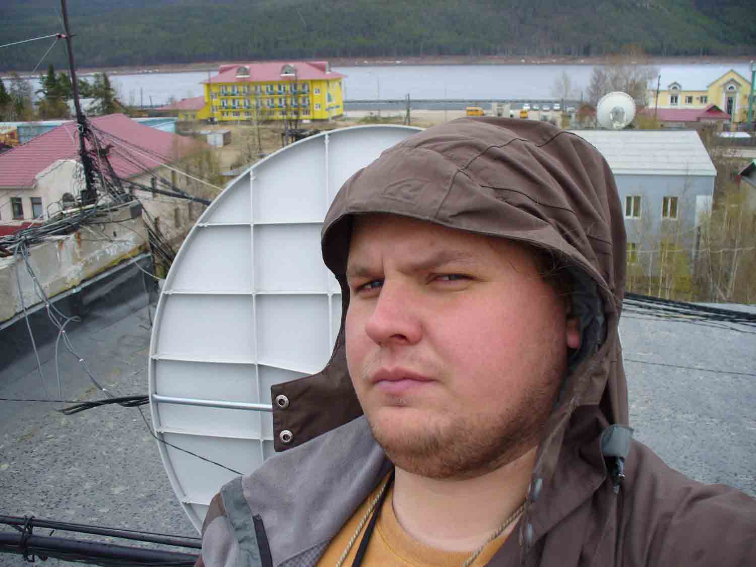 Собственно я... на крыше. Ленск. Автор фото: Дмитрий Макушев