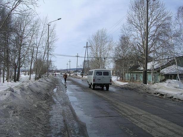 Улица Ленина, город Ленск, март 2008 года