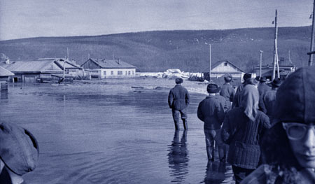 Ленск, улица Каландарашвили, наводнение 1966 года