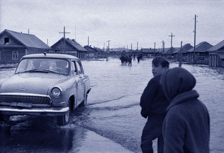 Ленск, улица Ленина, наводнение 1966 года