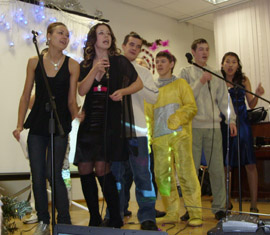 Празднование Нового года, 2009 год. Сайт школы №1 г. Ленска