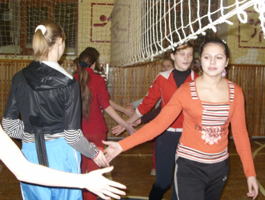 Дни волейбола, январь 2009 года. Школа номер 1, город Ленск